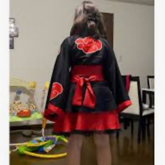 Adult Naruto Akatsuki Female Kimona Dress Halloween Costume. Cosplay. Anime. - Picture 2 of 11